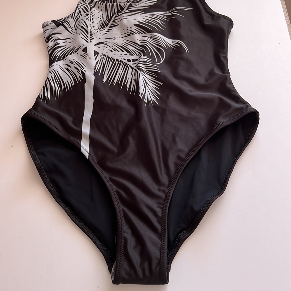 CHRLDR The Palm Tree One Piece Swimsuit Size Small in Black - Picture 2 of 6